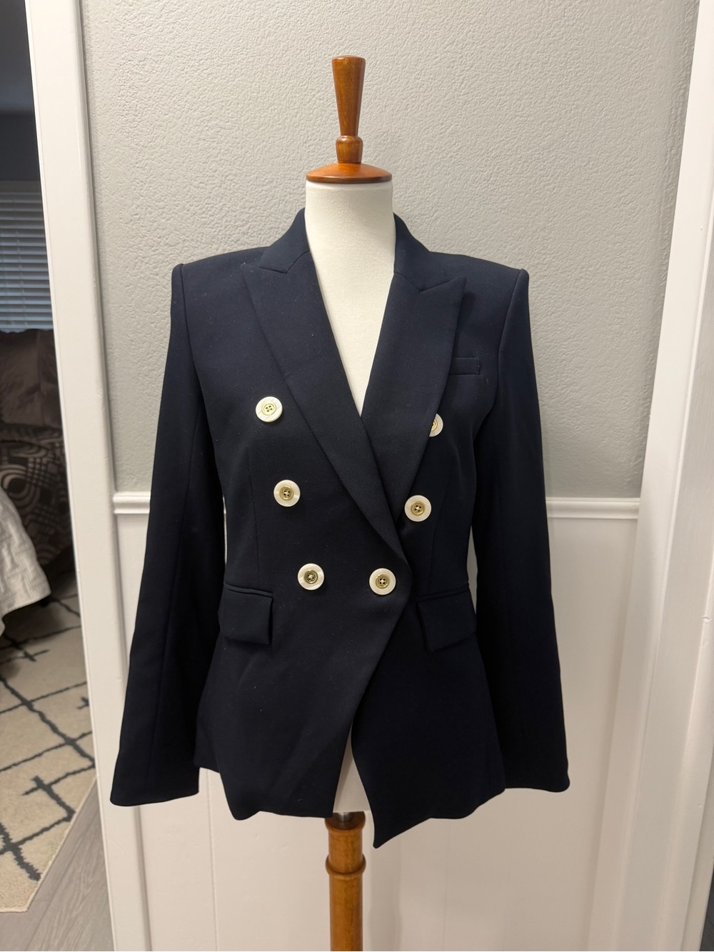 Veronica Beard Double-Breasted Navy Blazer Size 4
